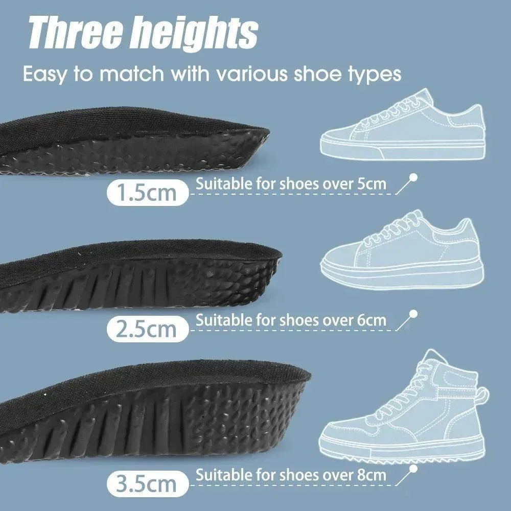 Premium Shock-Absorbing Shoe Insoles with Arch Support and Height Boost for Active Lifestyles