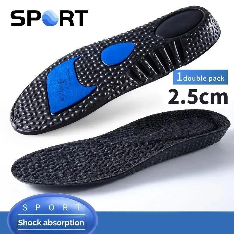 Premium Shock-Absorbing Shoe Insoles with Arch Support and Height Boost for Active Lifestyles