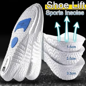 Premium Shock-Absorbing Shoe Insoles with Arch Support and Height Boost for Active Lifestyles