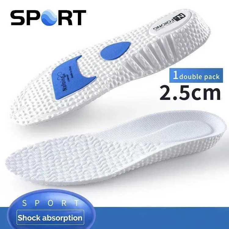 Premium Shock-Absorbing Shoe Insoles with Arch Support and Height Boost for Active Lifestyles