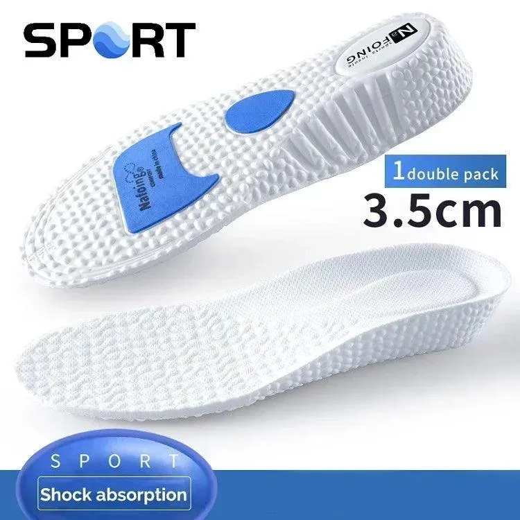 Premium Shock-Absorbing Shoe Insoles with Arch Support and Height Boost for Active Lifestyles