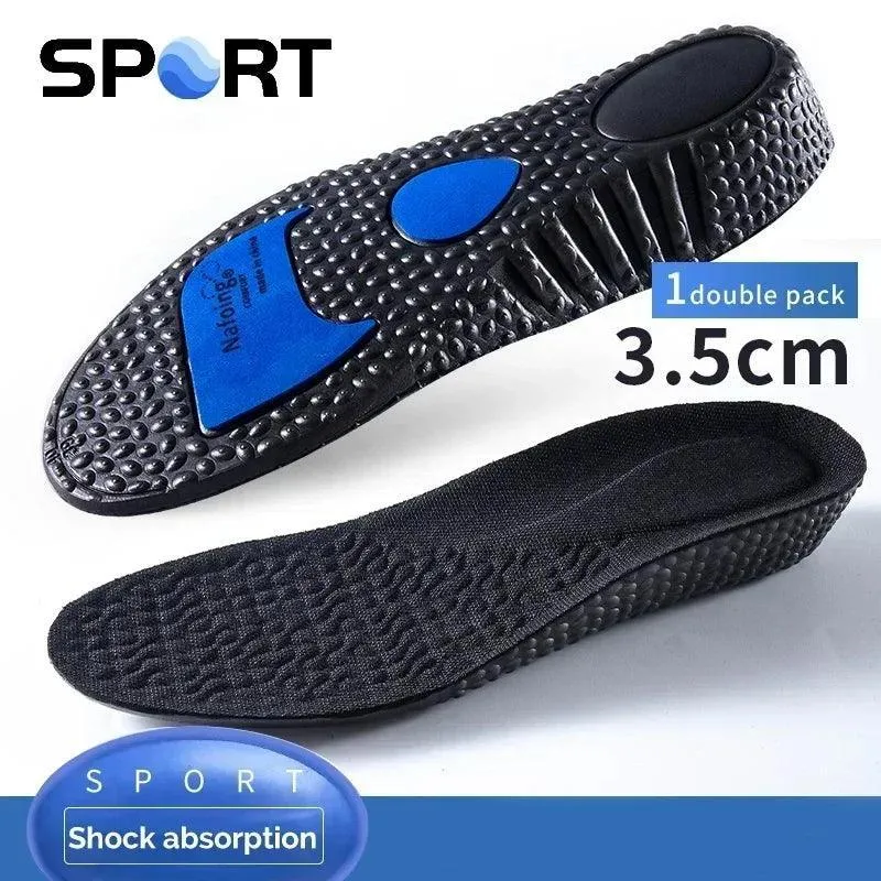 Premium Shock-Absorbing Shoe Insoles with Arch Support and Height Boost for Active Lifestyles