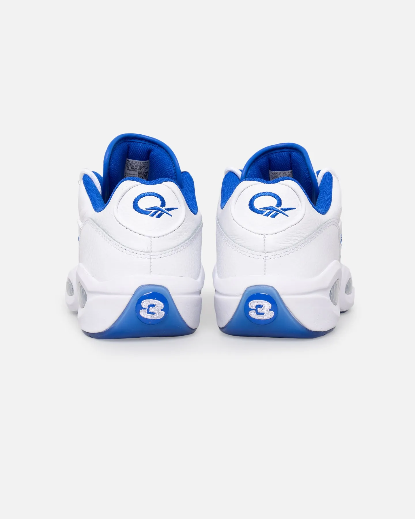 Reebok Question Low "Blue Toe" Footwear White/Electric Cobalt