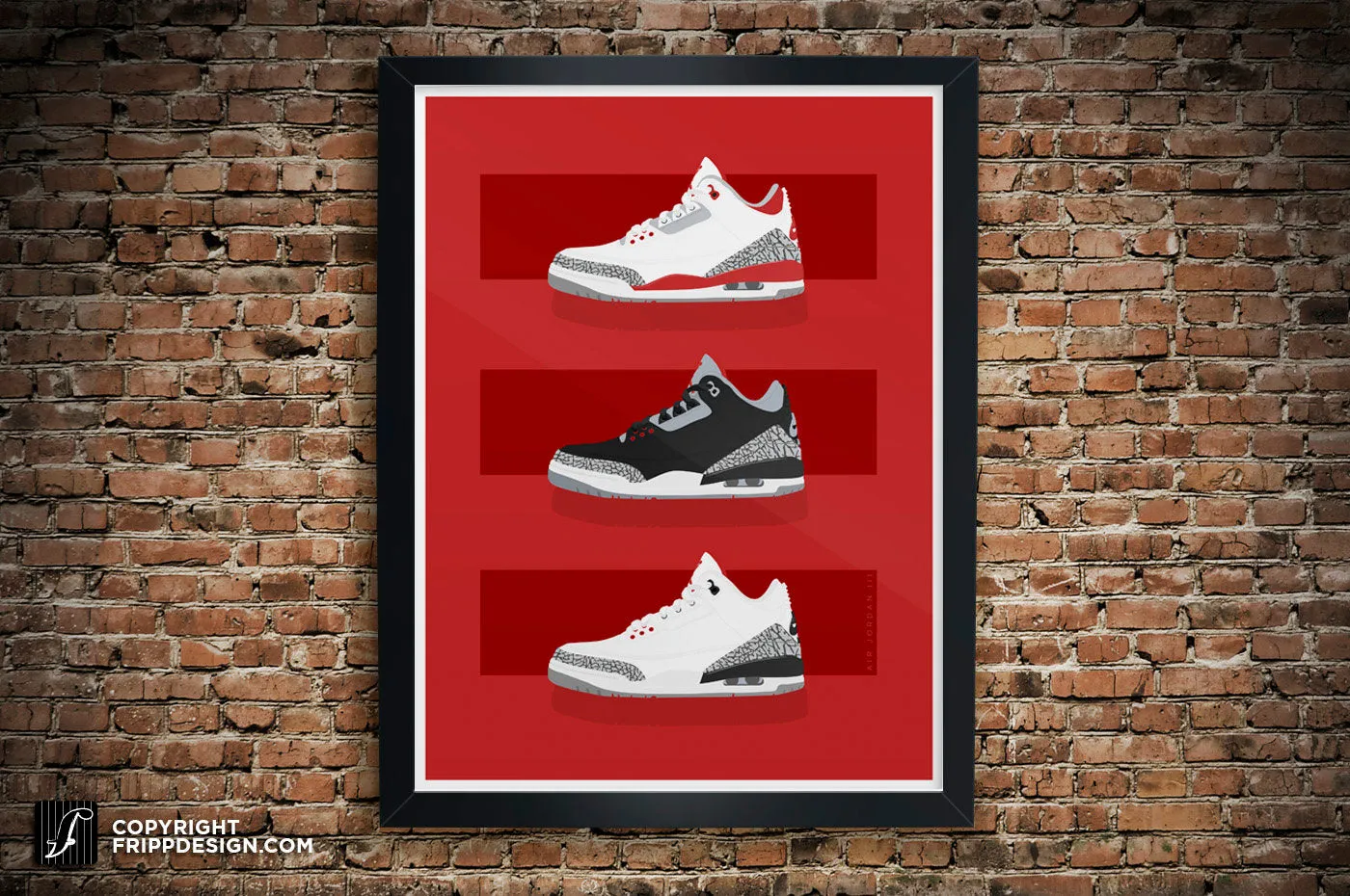 Retro G.O.A.T Collection "3 Bars Design" Illustration - Sneaker Art