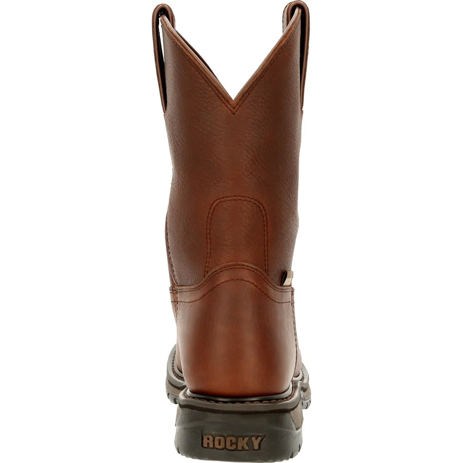 Rocky Mens Brown Leather Original Ride Unlined Cowboy Boots