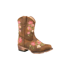 Roper Footwear Kid's Floral Embroidered Toddler Boots