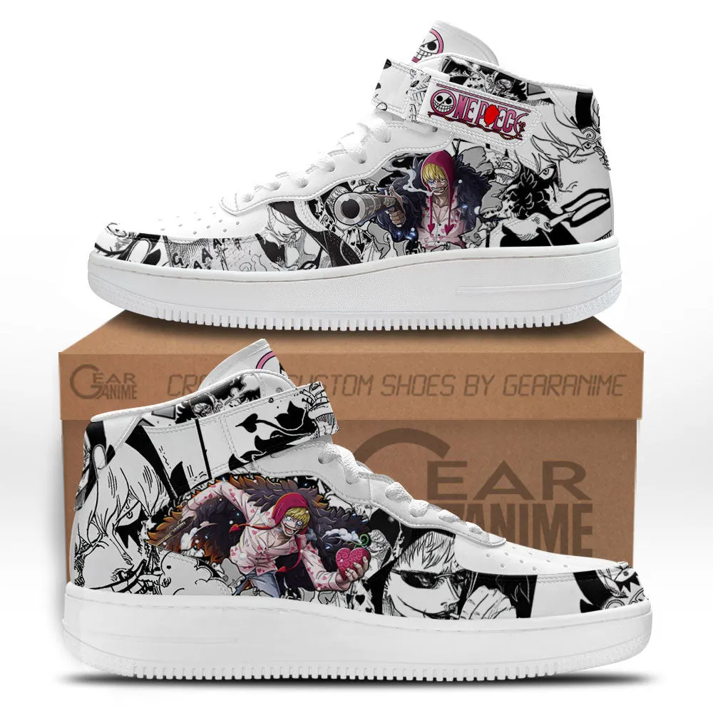 Rosinante Sneakers Air Mid OP Custom Anime Shoes Mix Manga