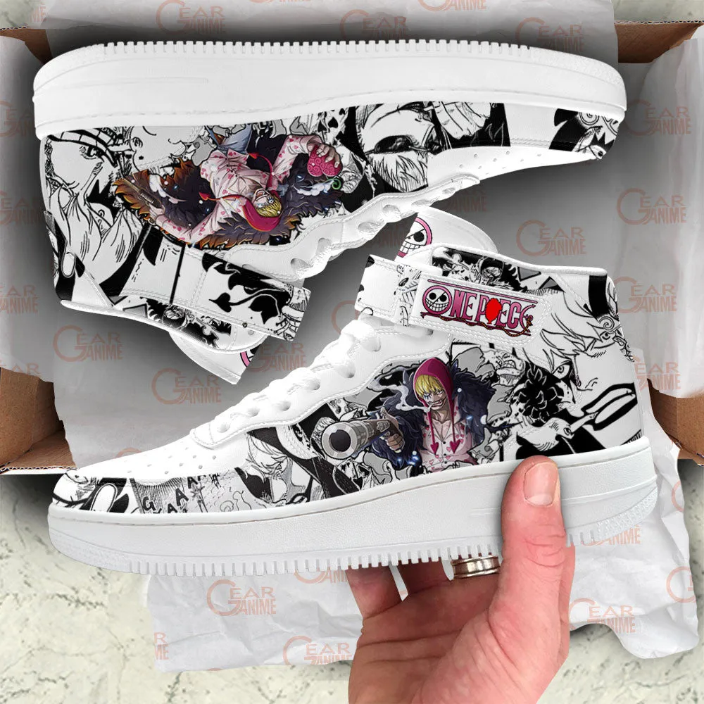 Rosinante Sneakers Air Mid OP Custom Anime Shoes Mix Manga