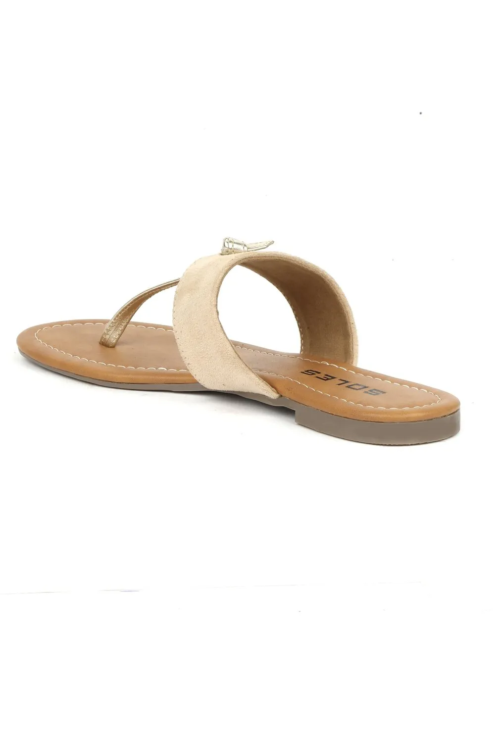 SOLES Sophisticated Beige Flat Sandals