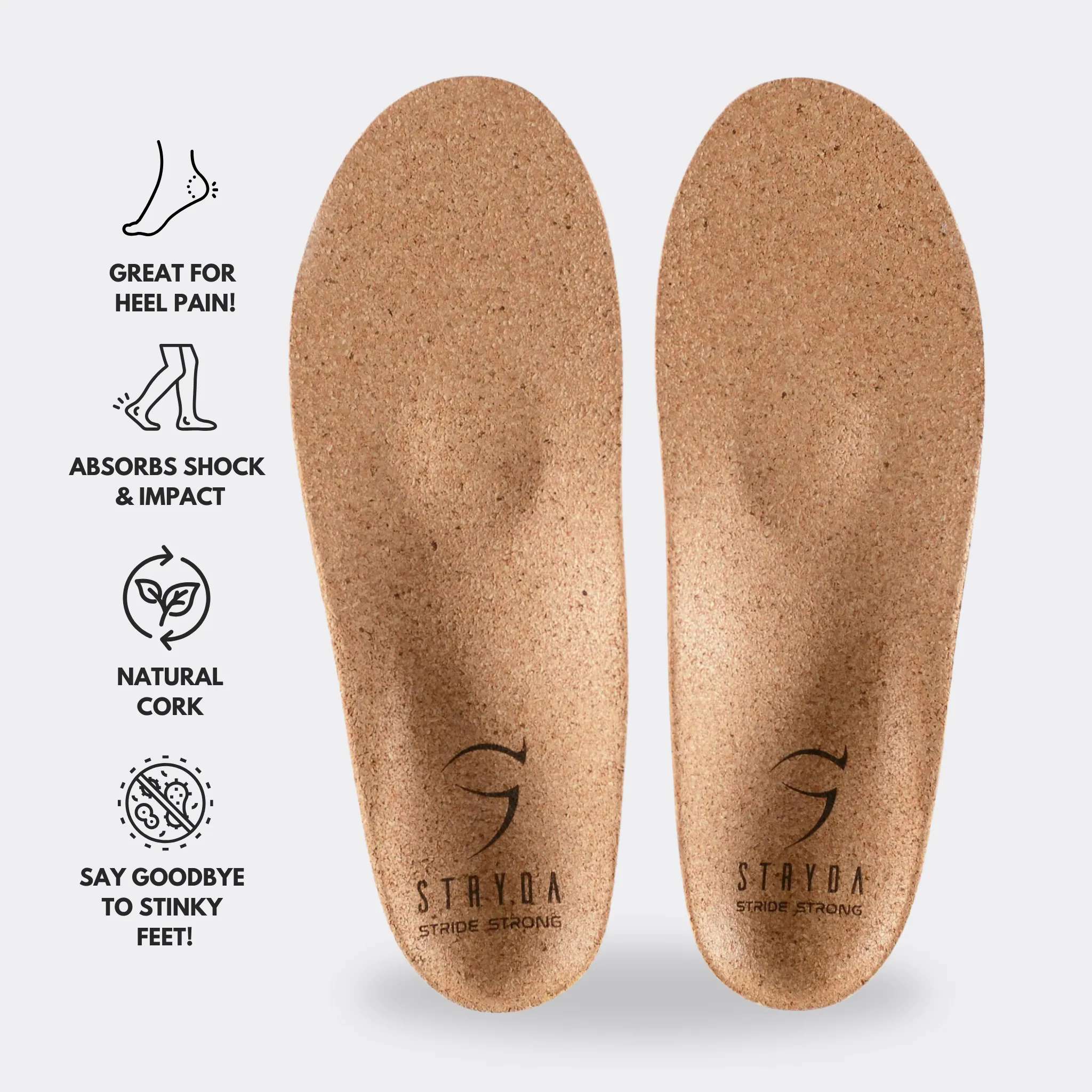 STRYDA Soles Comfort Cork Insoles