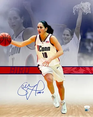 Sue Bird Signed 16x20 UConn Huskies Collage Photo JSA Steiner