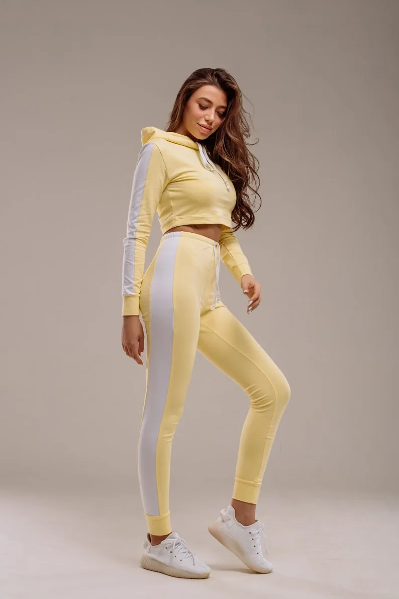 SweetJama tracksuit, Two pieces set for woman - Colour Lemon