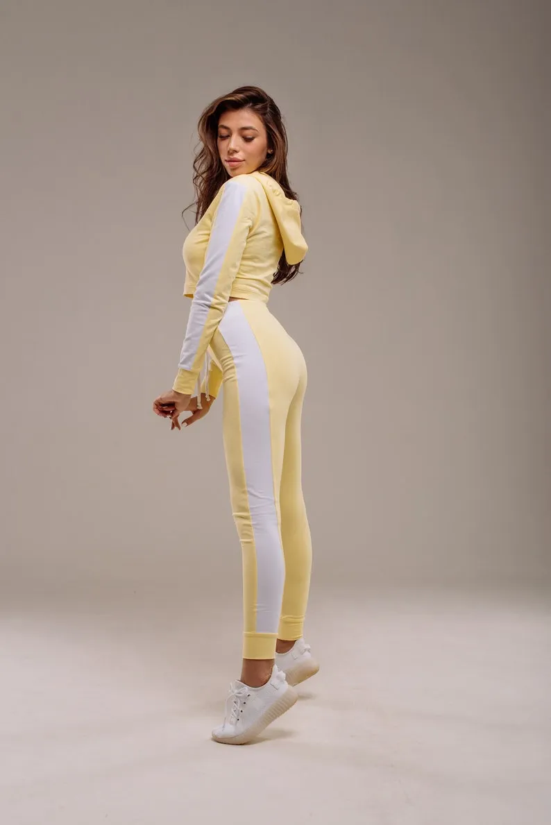 SweetJama tracksuit, Two pieces set for woman - Colour Lemon