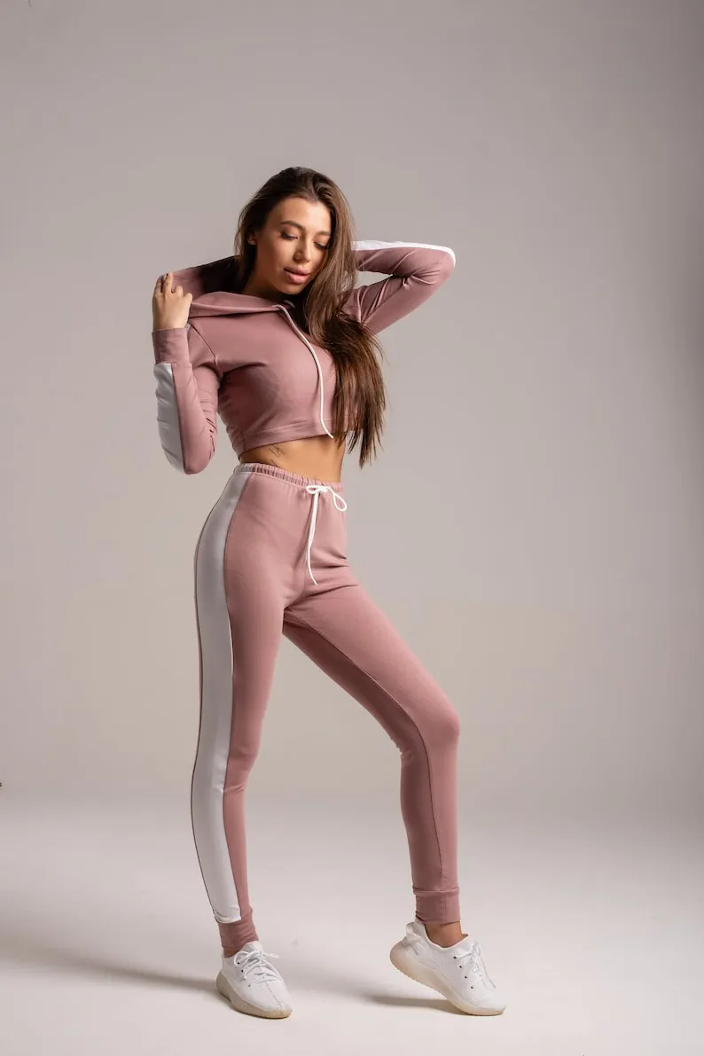 SweetJama tracksuit, Two pieces set for woman - Colour Powder