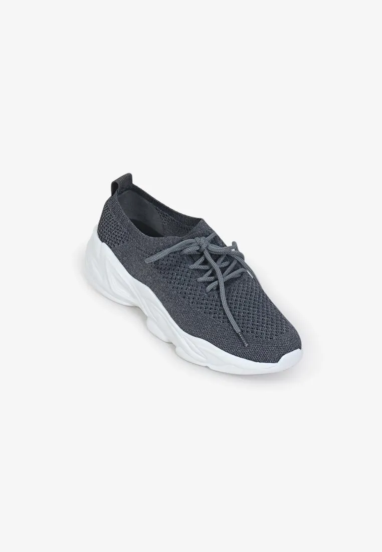 Turbo Mesh Chunky Streetwear Shoes - Dark Grey