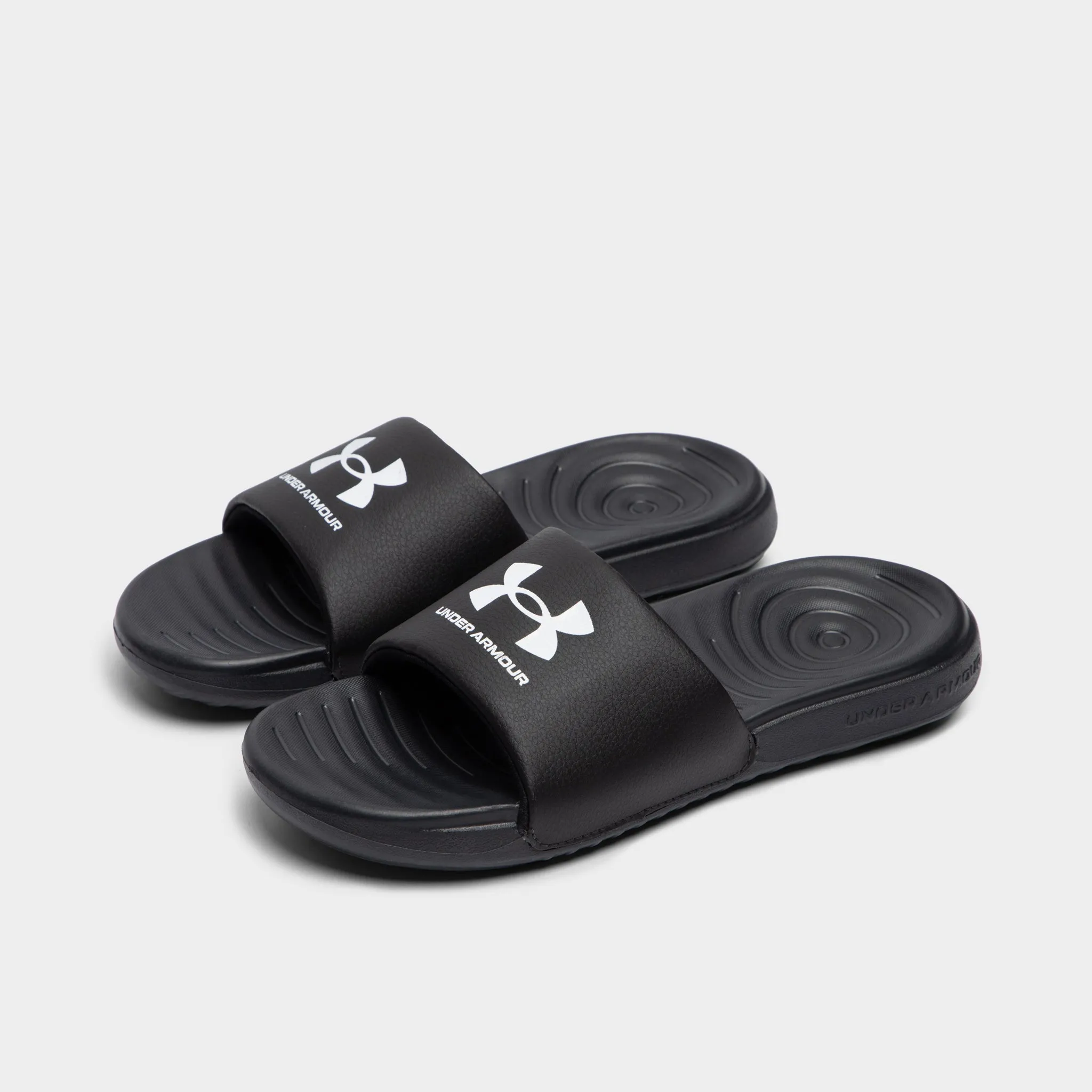 Under Armour Junior Boys' Ansa Fixed Slide Black / White