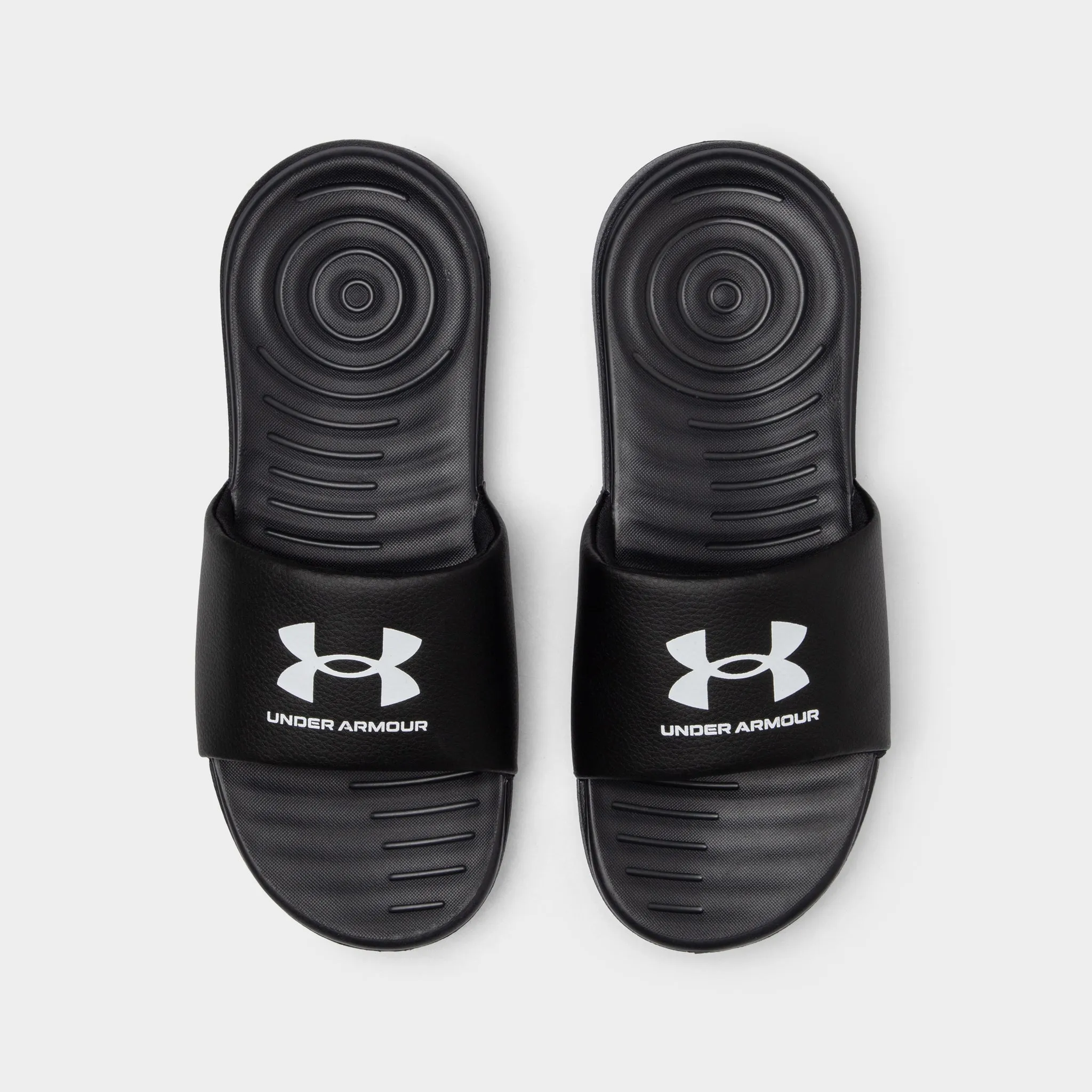 Under Armour Junior Boys' Ansa Fixed Slide Black / White