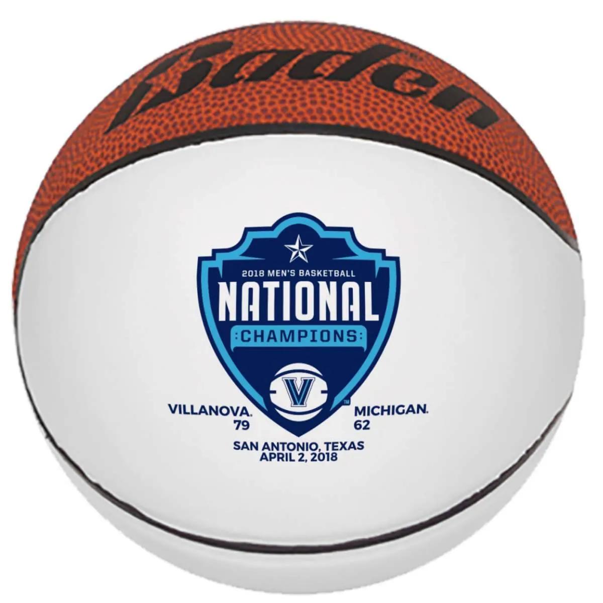 Villanova Wildcats 2018 National Champions Baden Autograph Basketball 29.5"