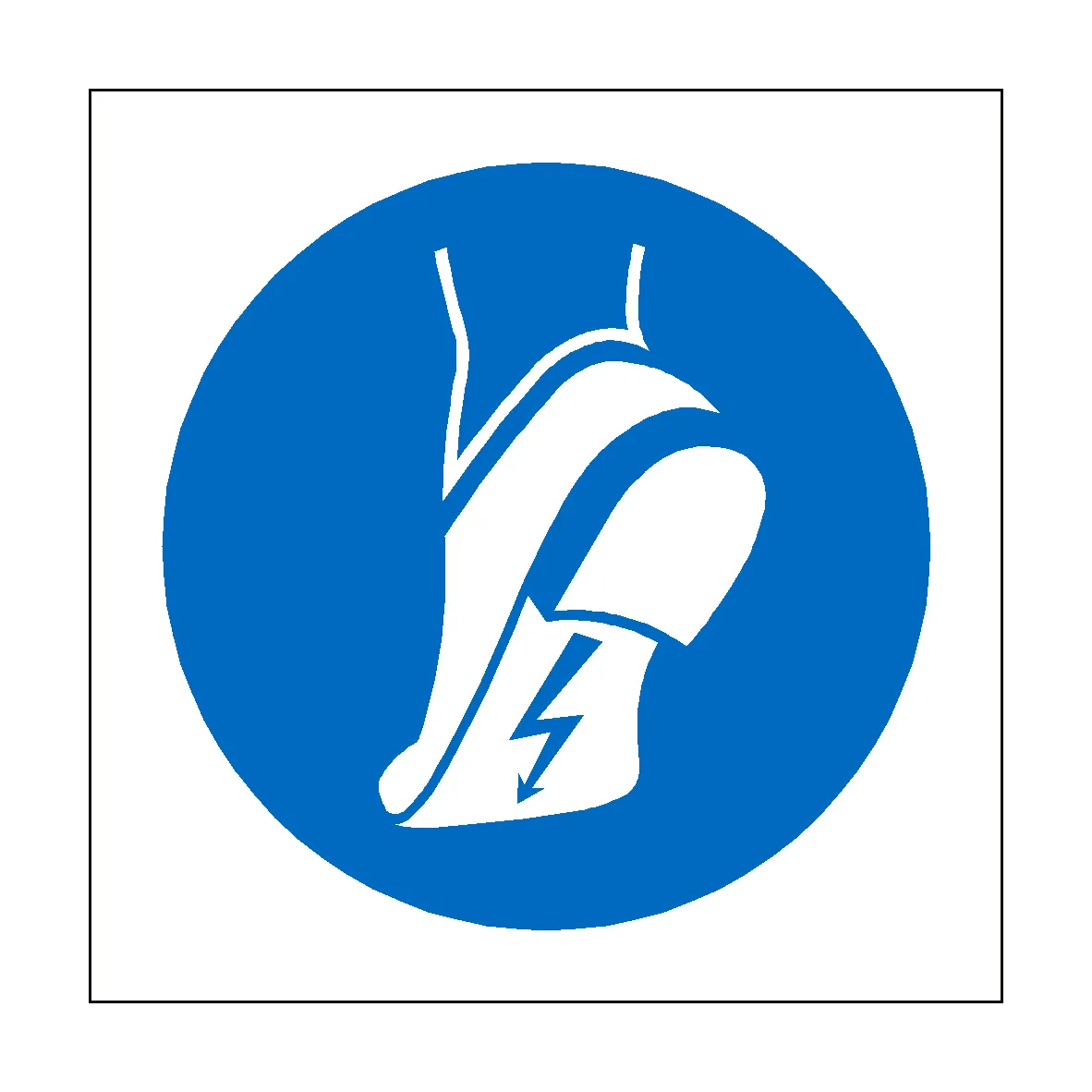 Wear Anti-Static Footwear Symbol Label