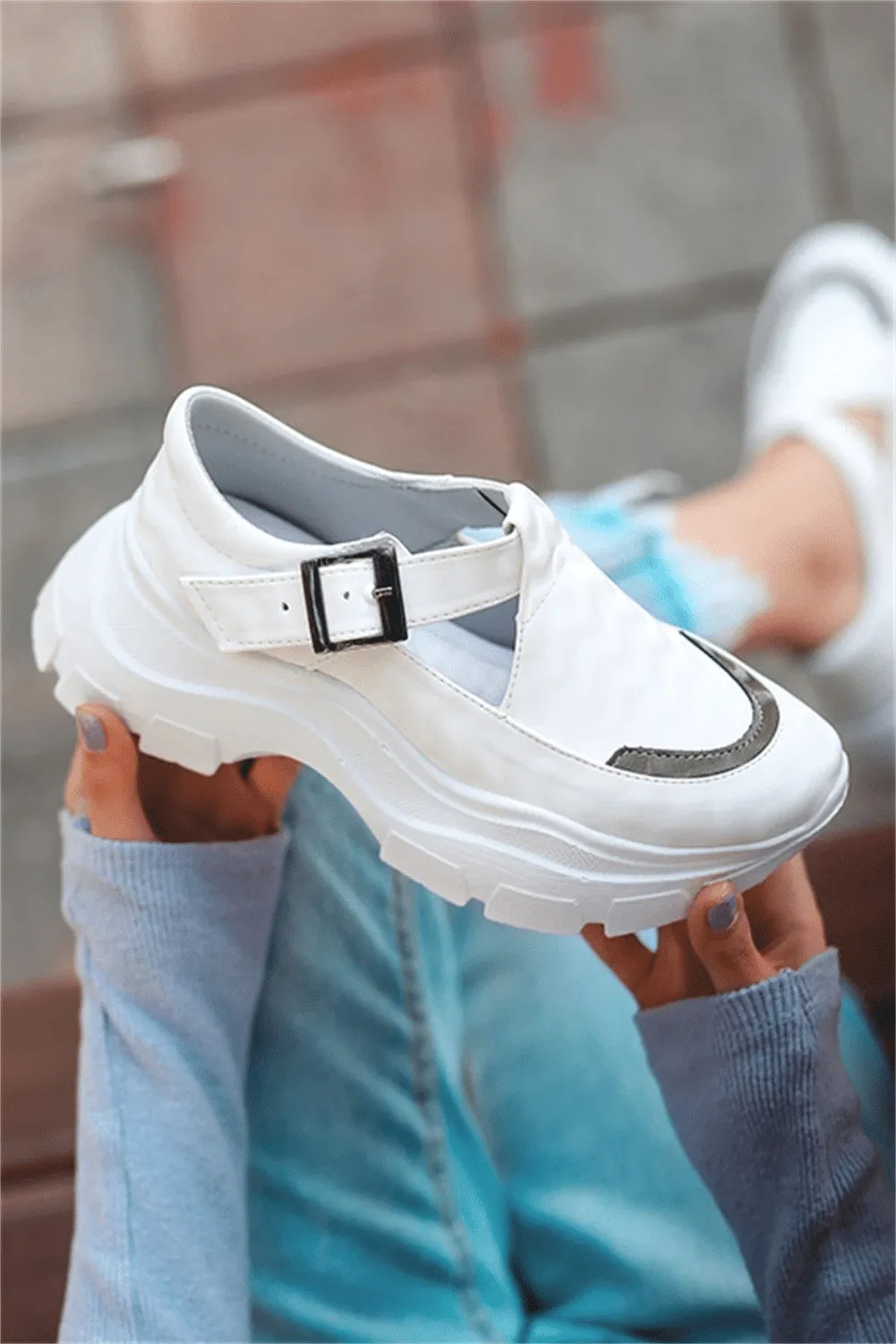 Women Sneakers Solid Color Platform Thick Bottom Ladies Flats Breathable Vulcanized Shoes Casual Female Sports Shoes 2024