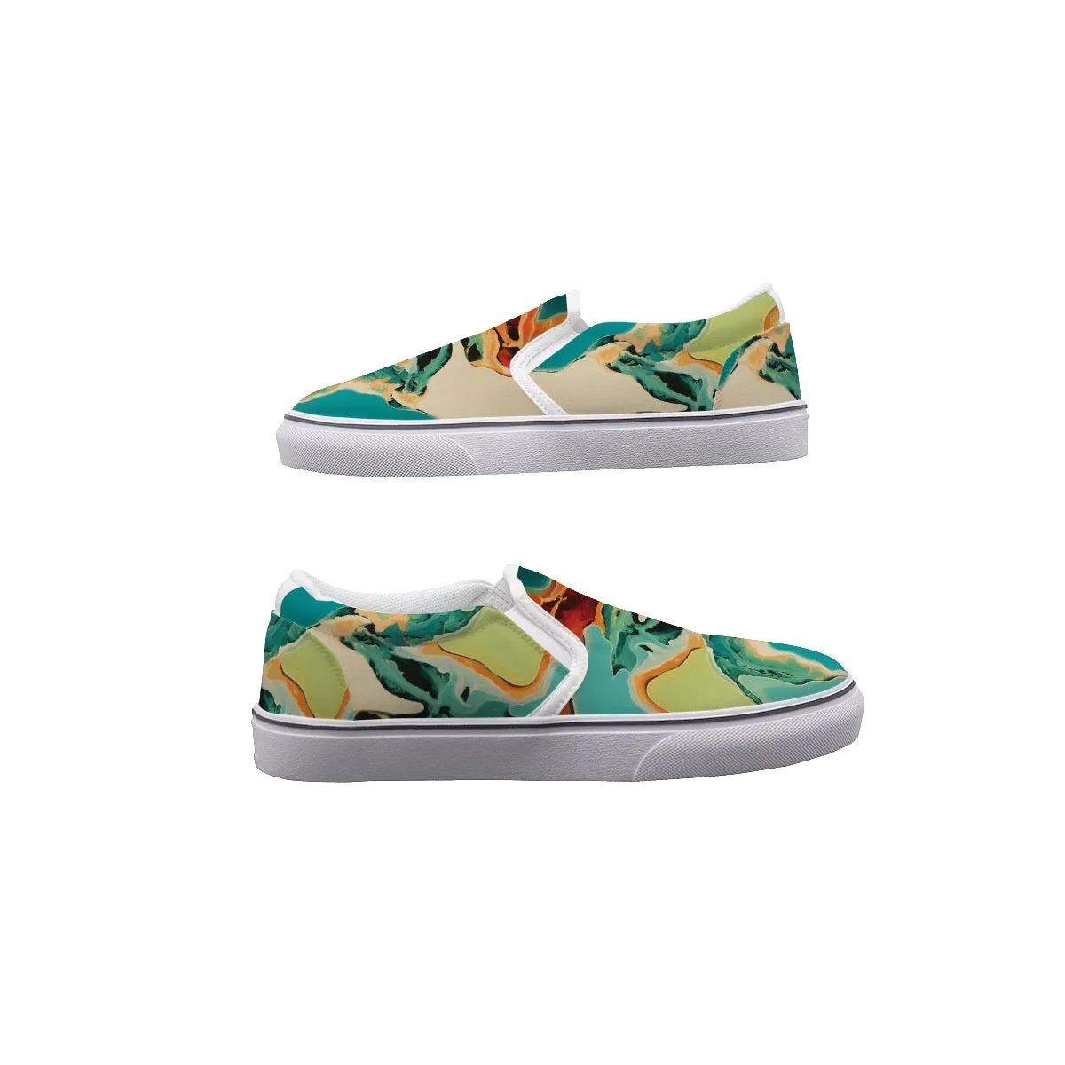 Women's Slip On Sneakers53 multicolored, abstract, print