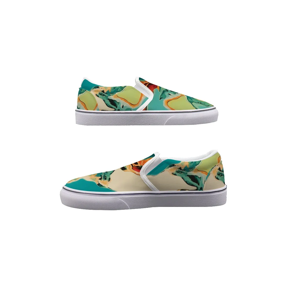 Women's Slip On Sneakers53 multicolored, abstract, print