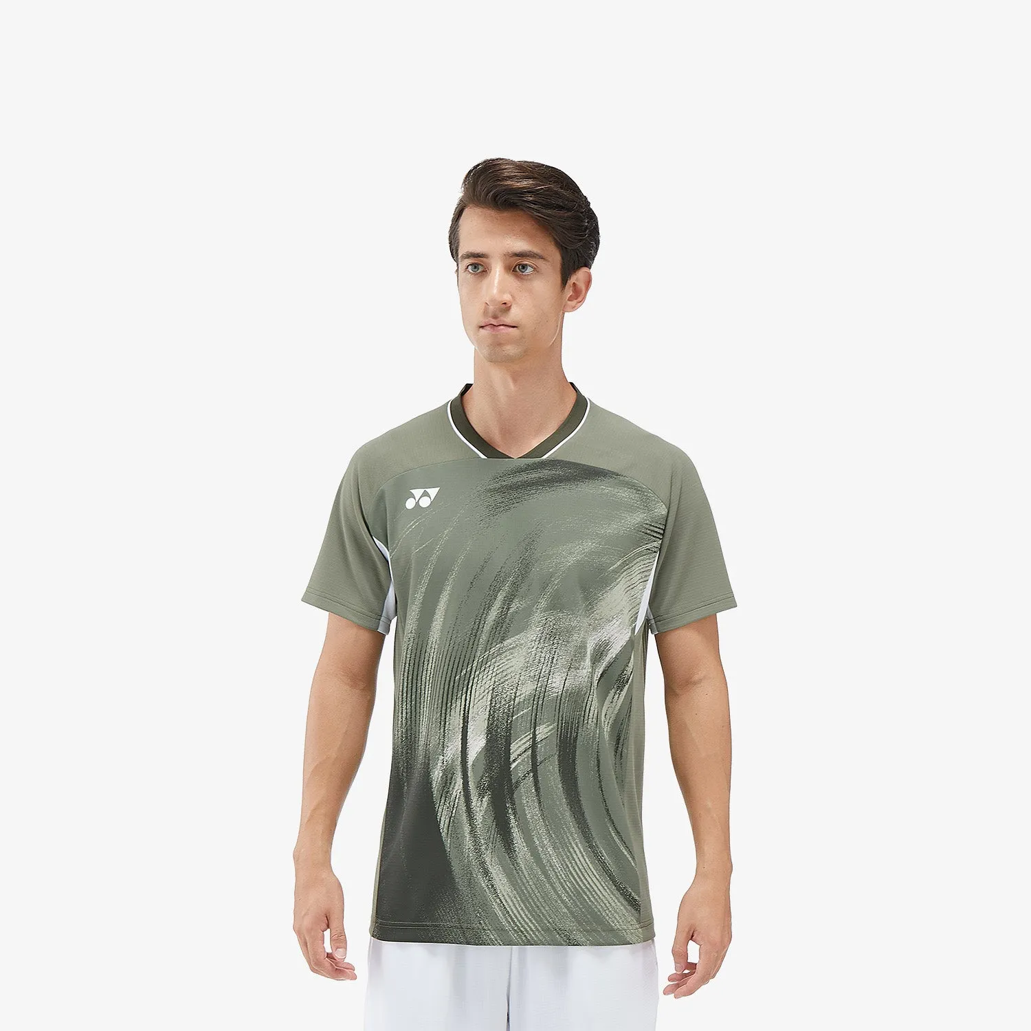 Yonex Men's Crew Neck Tournament Shirt 10568LOL (Light Olive)